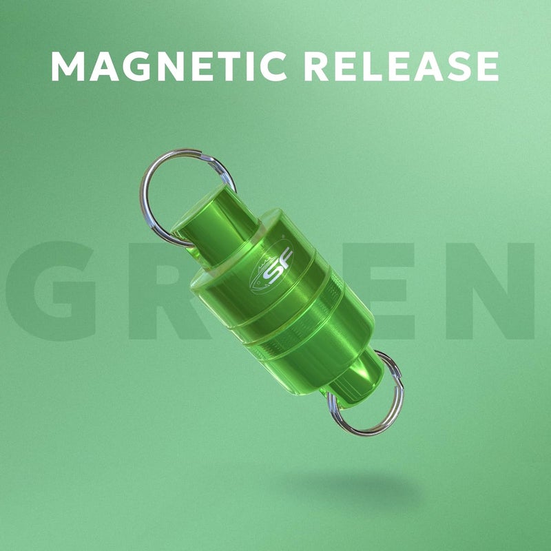 sf. Strongest Magnetic Net Release Magnetic Keychain Fly Fishing Net Retractor Magnet Clip Holder Retractor with Retractable Coiled Lanyard Carabiner - Image 3